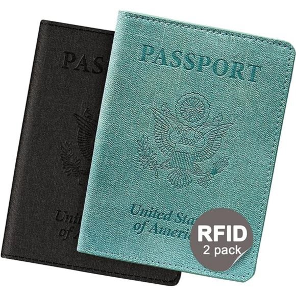Office Vidivici 2pk Rfid Passport Vaccine Card Holder Passport Holder